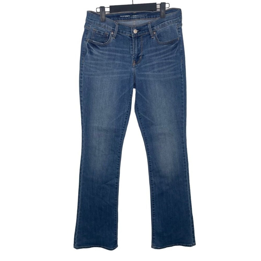 Old Navy Curvy Profile Mid Rise Bootcut Jeans Medium Wash Blue Size 6 Regular